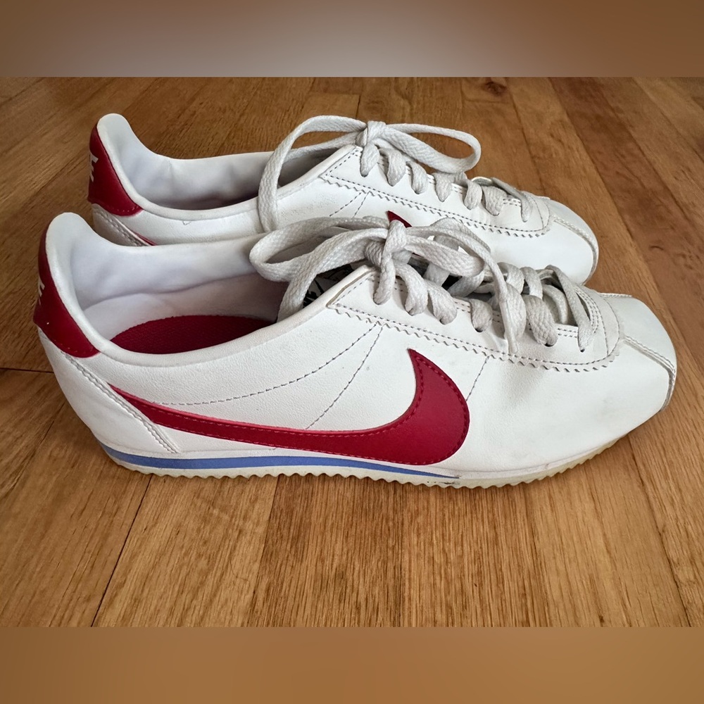 Nike Cortez White and Red Sneakers